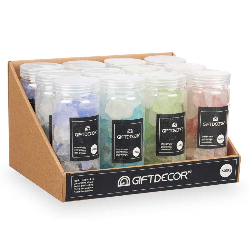 POT 600GR QUARTZ ASSORT 4 COULEURS