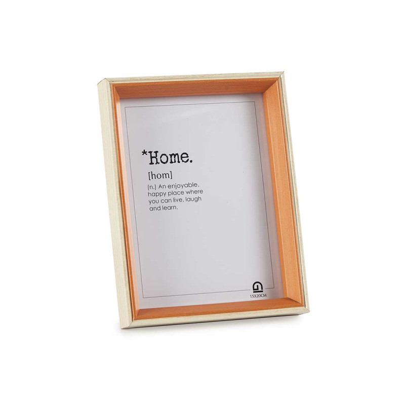 PORTEPHOTOS BOIS 15X20 BLANC ET MARRON