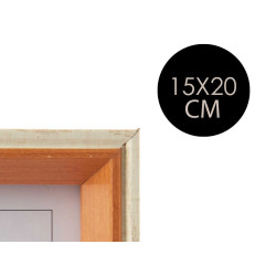 NATURAL AND BROWN WOOD PHOTO HOLDER 15X20