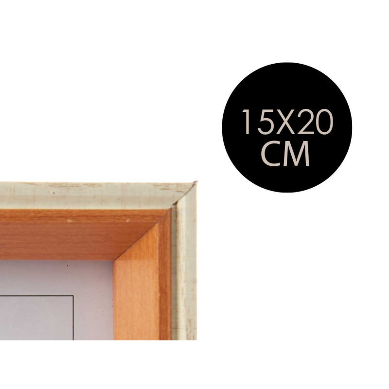 NATURAL AND BROWN WOOD PHOTO HOLDER 15X20