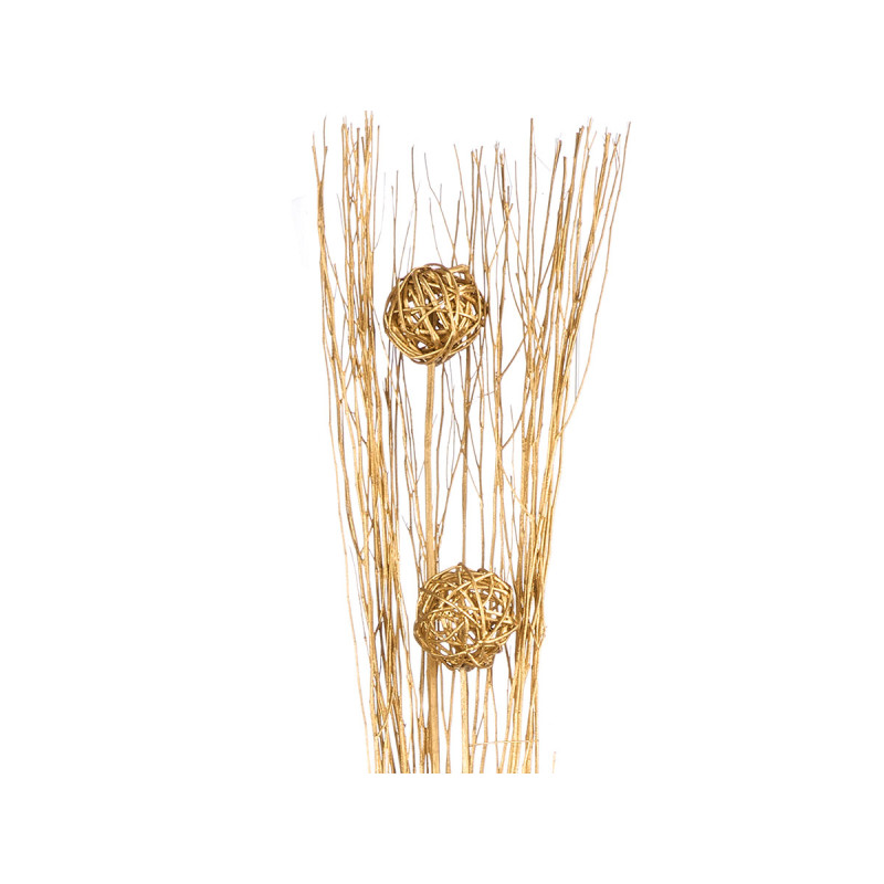 BOUQUET 3 PALLINE DORATO METALLICO