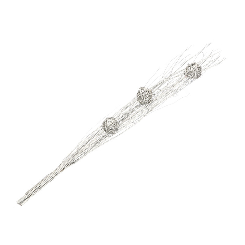 RAMILLETE 3 BOLAS PLATEADO METALICO