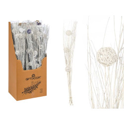 BOUQUET 3 PALLINE BIANCO METALLICO 