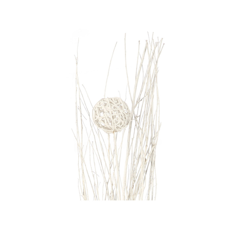 BOUQUET 3 PALLINE BIANCO METALLICO 