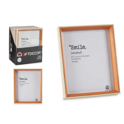 NATURAL AND BROWN WOOD PHOTO HOLDER 20X25