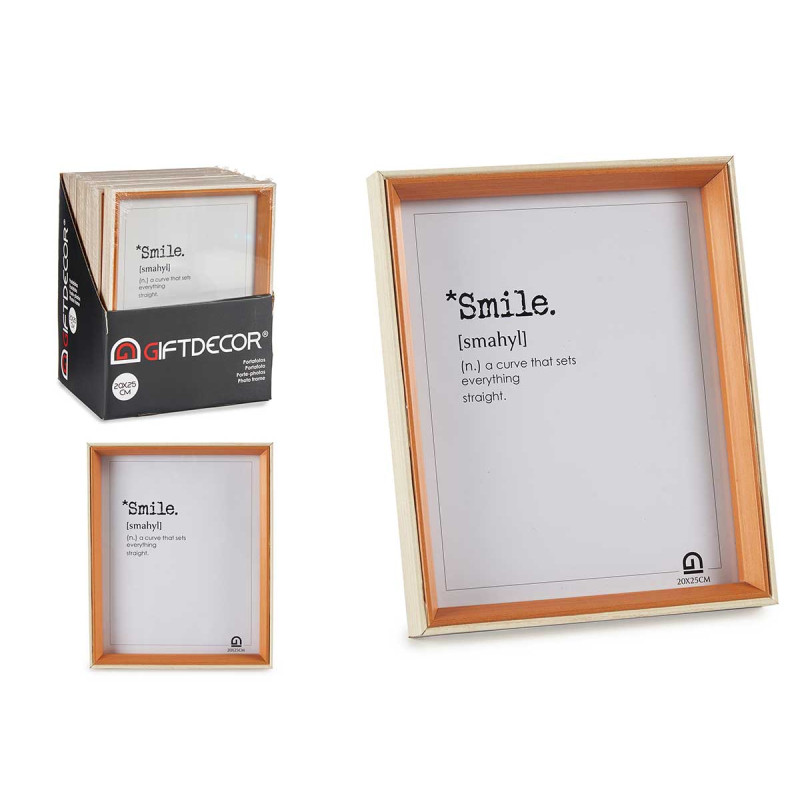 NATURAL AND BROWN WOOD PHOTO HOLDER 20X25