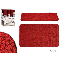 TAPETE ENTRADA VERMELHO PVC 