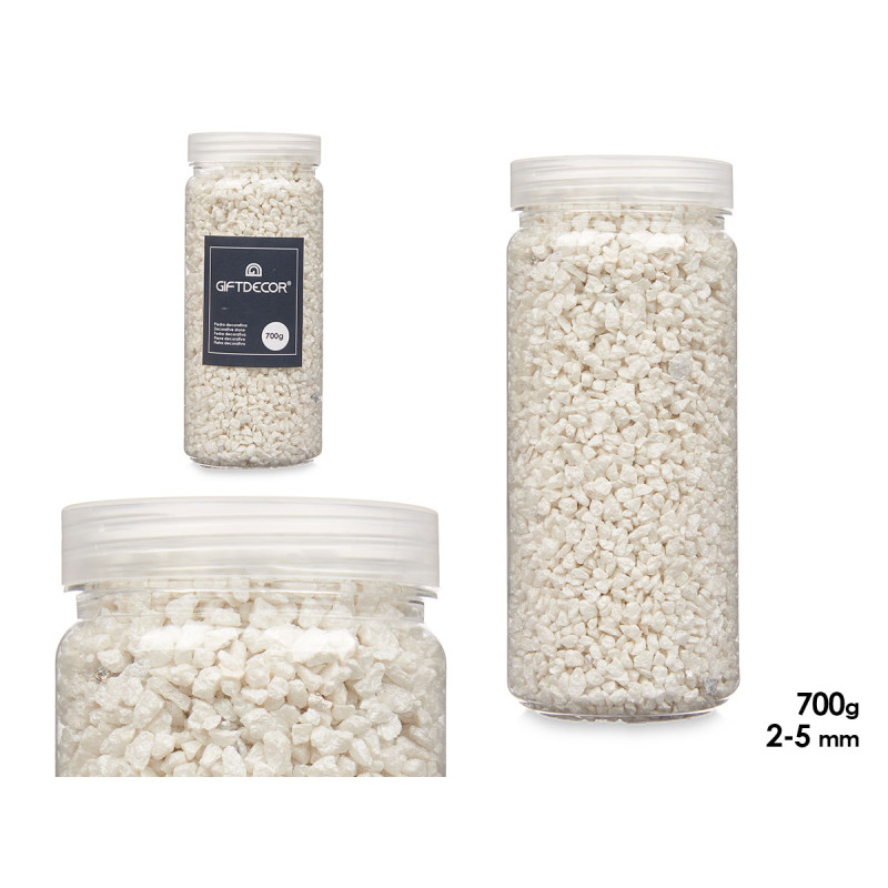 PEDRA DECORATIVA 2 5 MM METALIZADA 700G BRANCA