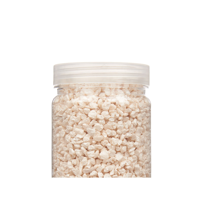 2 5 MM METALLIZED STONE JAR 700G CREAM COLOUR 