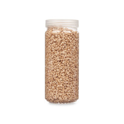 2 5 MM METALLIZED STONE JAR 700G BEIGE