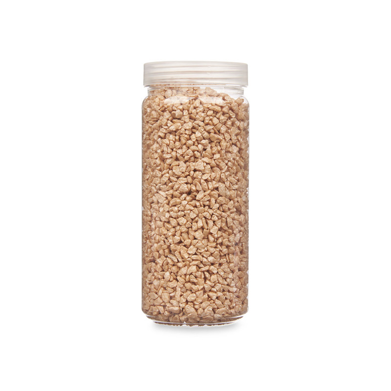 BOTE PIEDRA 2 5 MM METALIZADA 700G BEIGE