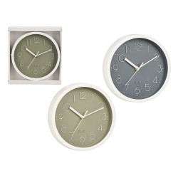 ROUND CLOCK 20CM SIMPLE ASSORTED 2