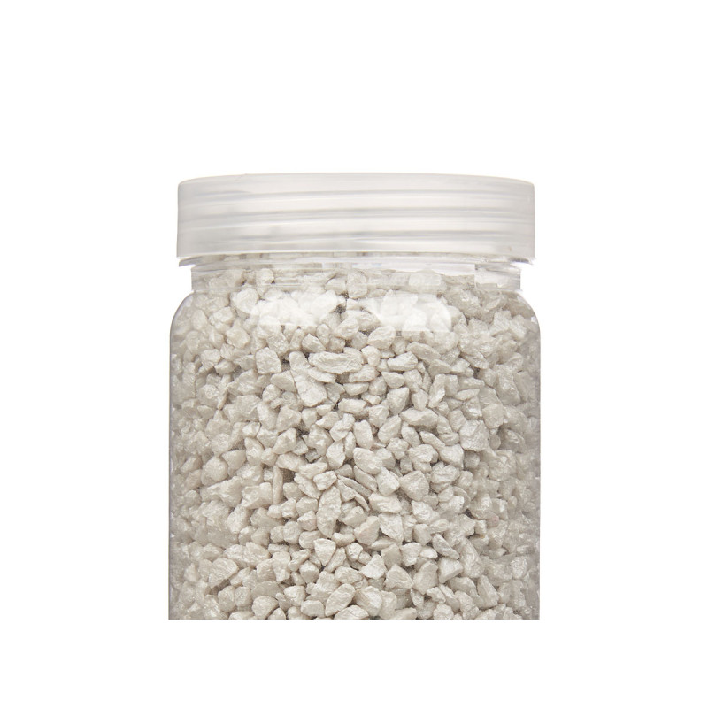 PEDRA DECORATIVA 2 5 MM METALIZADA 700G CINZENTA