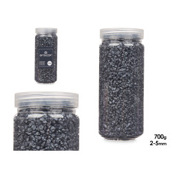 2 5 MM METALLIZED STONE JAR 700G BLACK