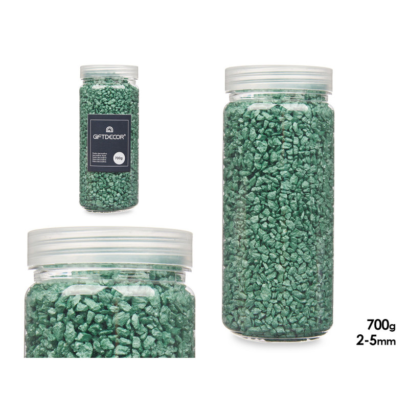 PEDRA DECORATIVA 2 5 MM METALIZADA 700G MENTA