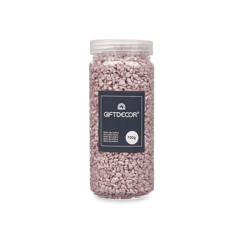 BARATTOLO PIETRA 2 5 MM METALLIZZATO 700G ROSA