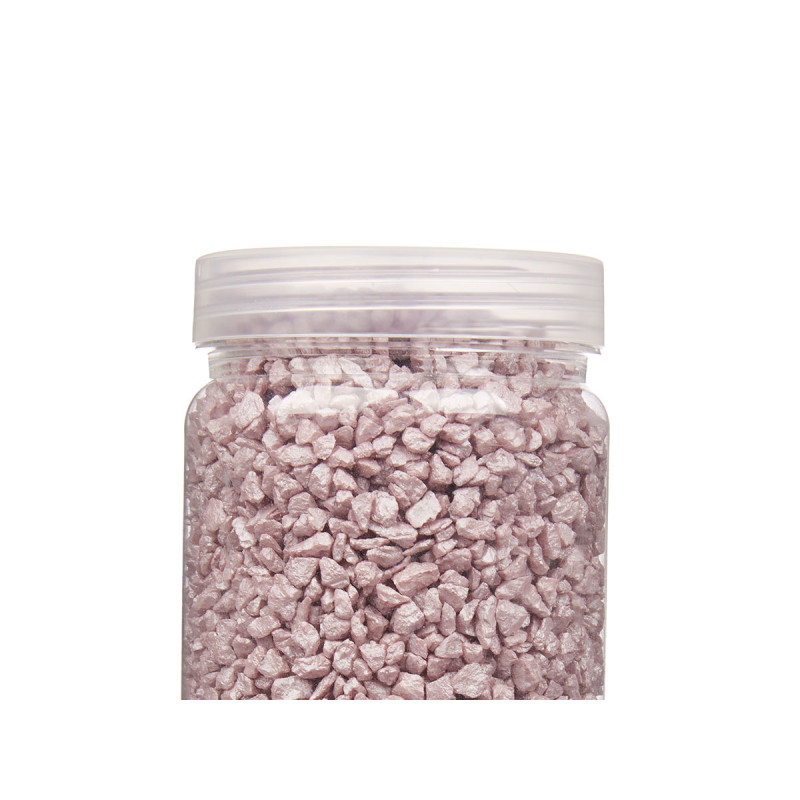 BARATTOLO PIETRA 2 5 MM METALLIZZATO 700G ROSA