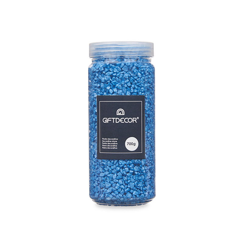 2 5 MM METALLIZED STONE JAR 700G BLUE