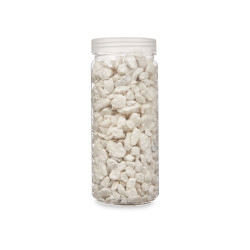 10 20 MM METALLIZED STONE JAR 700G WHITE