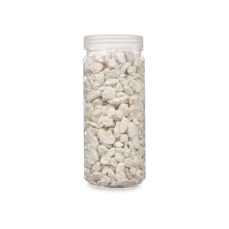PEDRAS DECORATIVAS METALIZ 10 20 MM 700G BRANCAS