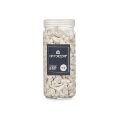 POT PIERRE 10 20 MM MÉTALLISÉE 700G BLANCHE