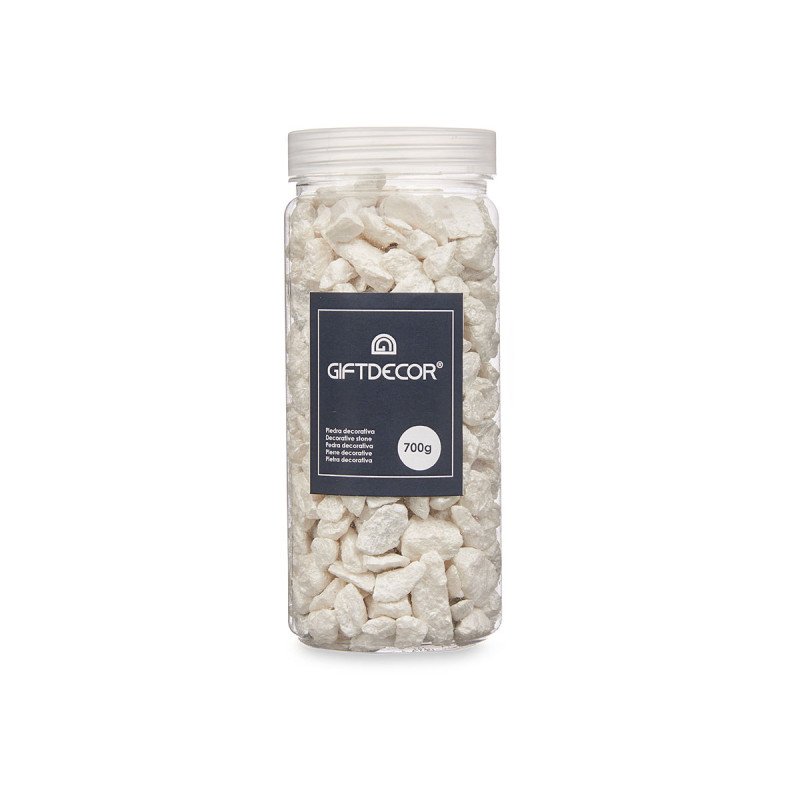 PEDRAS DECORATIVAS METALIZ 10 20 MM 700G BRANCAS