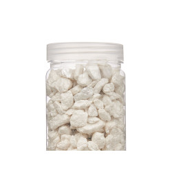 BOTE PIEDRA 10 20 MM METALIZADA 700G BLANCO