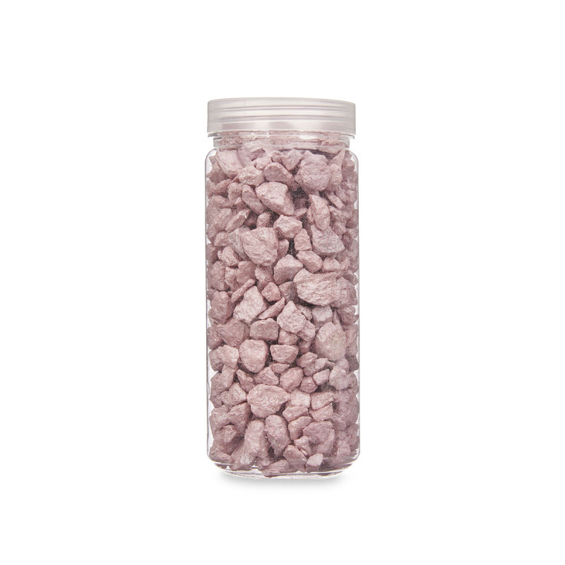 BOTE PIEDRA 10 20 MM METALIZADA 700G ROSA