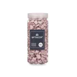 BOTE PIEDRA 10 20 MM METALIZADA 700G ROSA