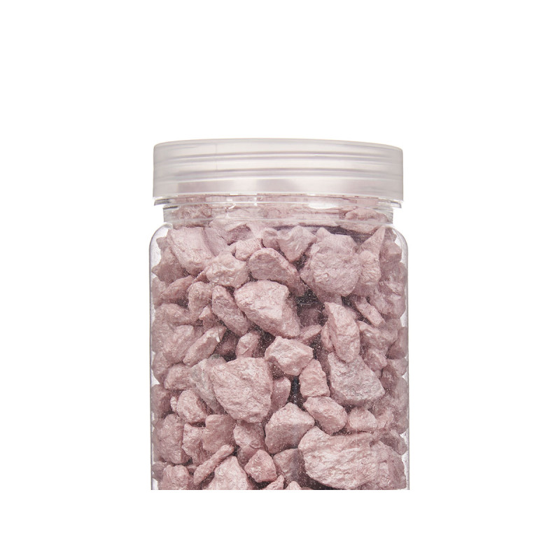 BARATTOLO PIETRA 10 20 MM METALLIZZATO 700G ROSA