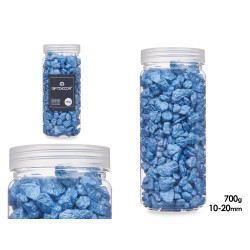 BARATTOLO PIETRA 10 20 MM METALLIZZATO 700G BLU