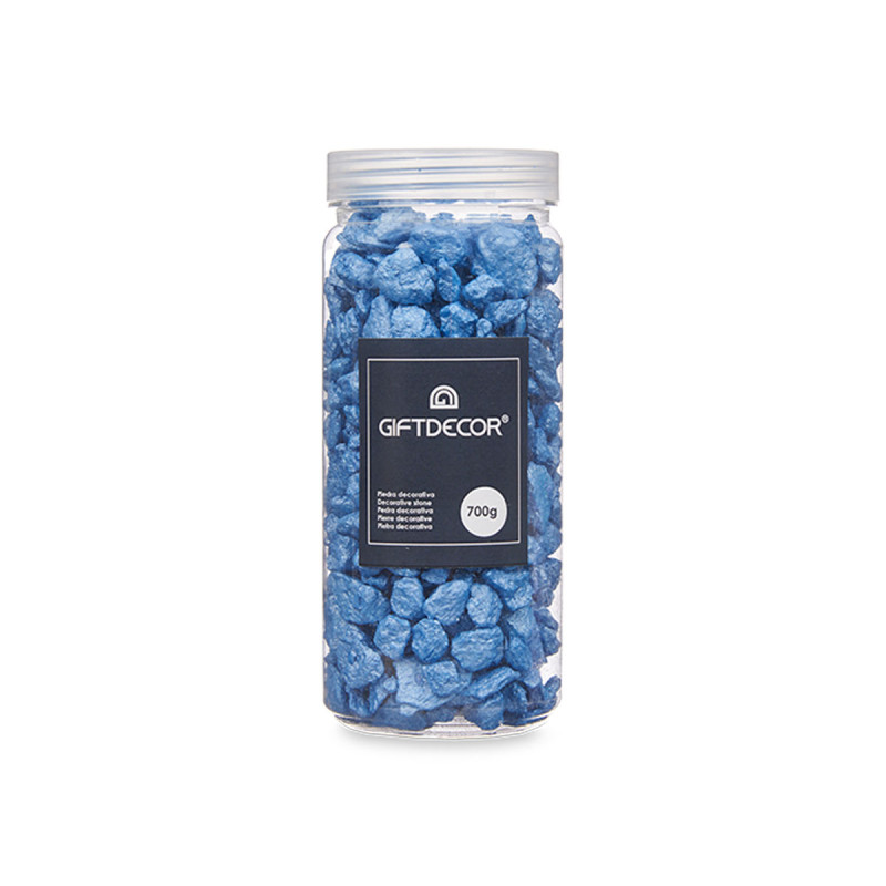 PEDRA DECORATIVA 10 20 MM METALIZADO 700G AZUL