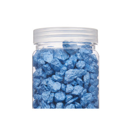 PEDRA DECORATIVA 10 20 MM METALIZADO 700G AZUL