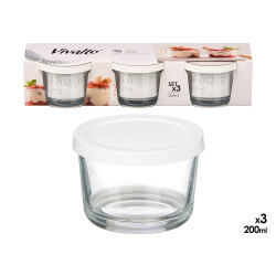 SET 3 FIAMBRERAS REDONDAS BLANCO 200ML