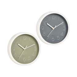 ROUND CLOCK 20CM SIMPLE ASSORTED 2