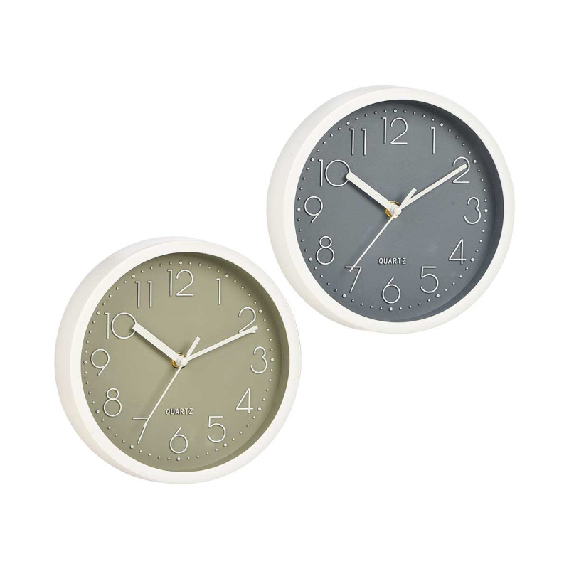 RELOJ REDONDO 20 CM SENCILLO SURT 2 