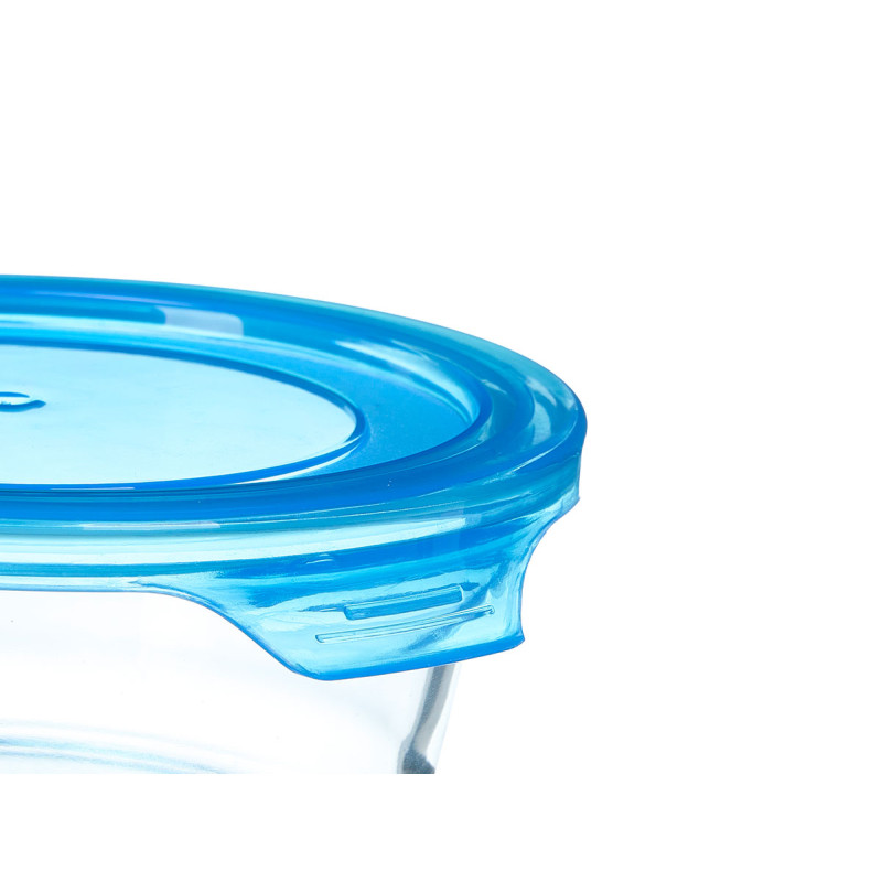 BLUE ROUND LUNCH BOX