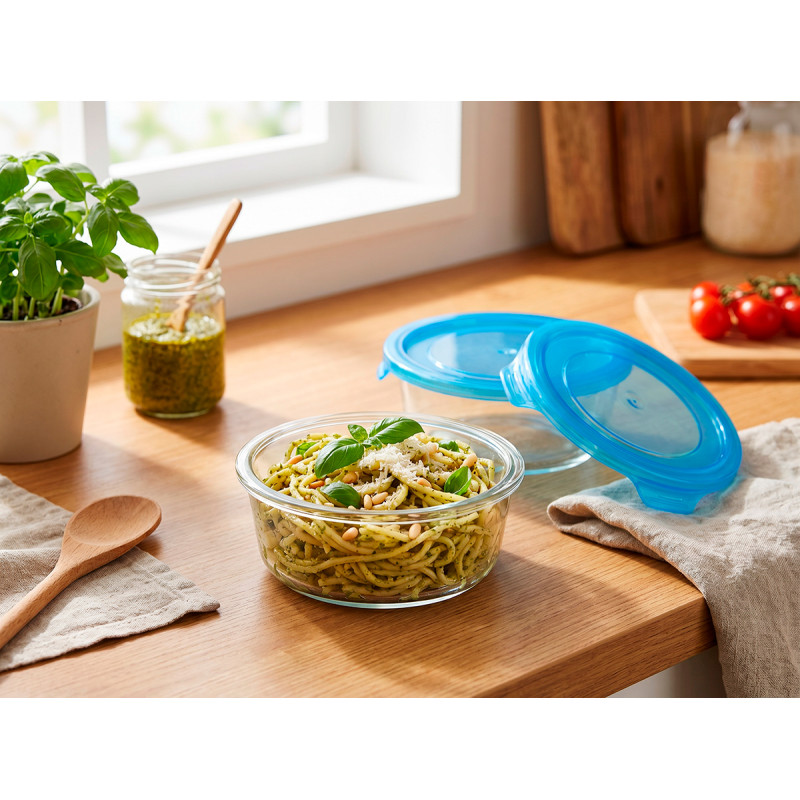 CONTENITORE PER ALIMENTI ROTONDO BLU