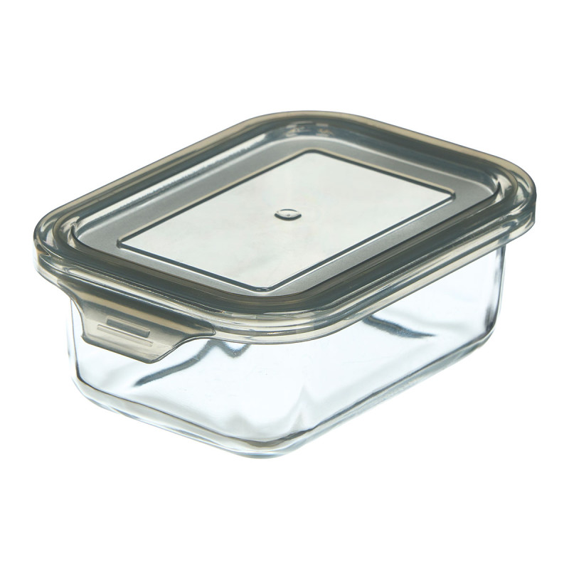 GRAY RECTANGULAR LUNCH BOX