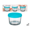 SET 3 BLUE ROUND LUNCH BOX