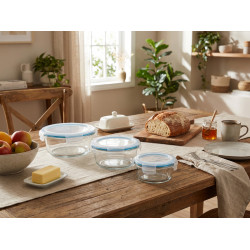 SET 3 MARMITAS HERMETICAS REDONDAS