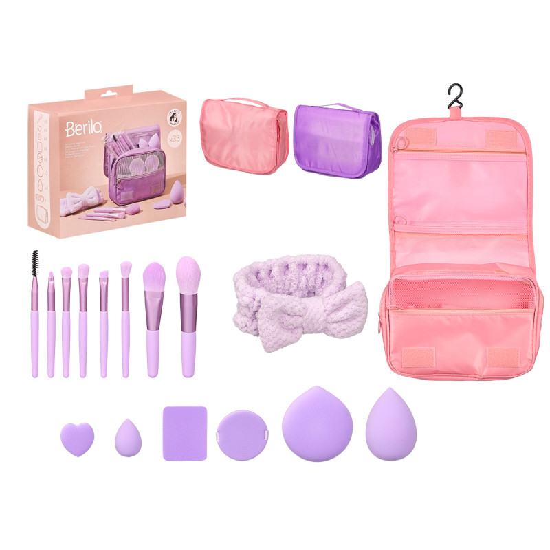 MAKEUP BAG 33PCS SET ASRT 2 COL