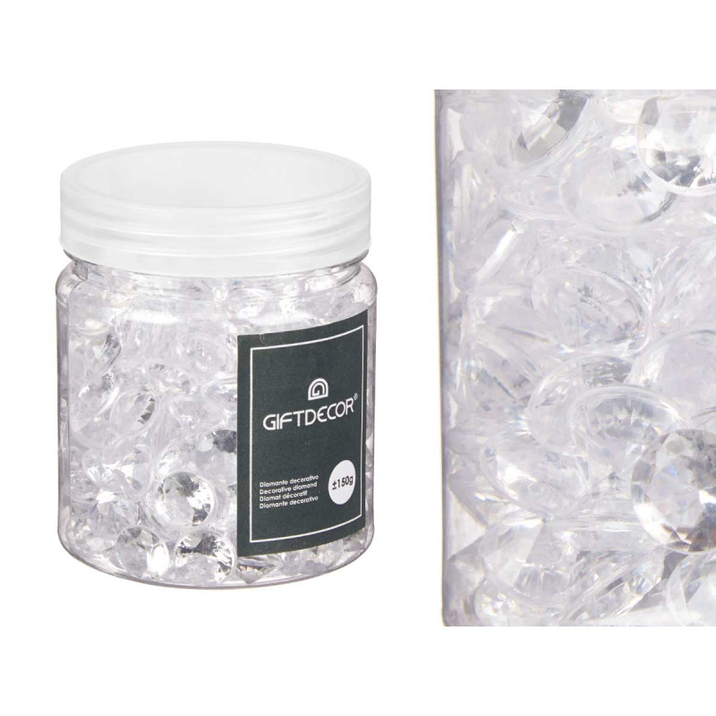 FRASCO 150GR DIAMANTE MED TRANSPARENTE