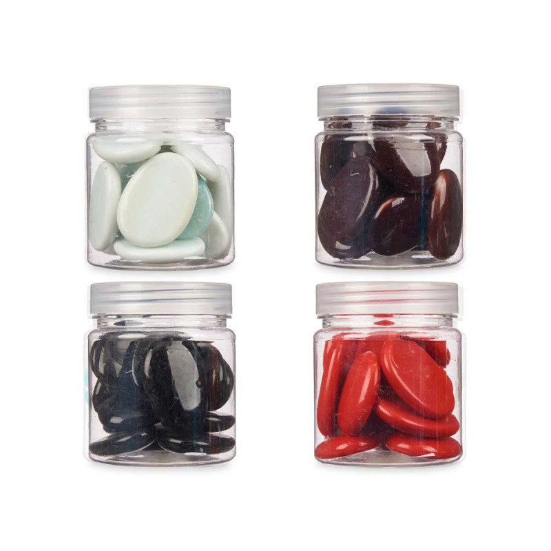 FRASCO 280GR PEDRAS RIO SORT 4 COR