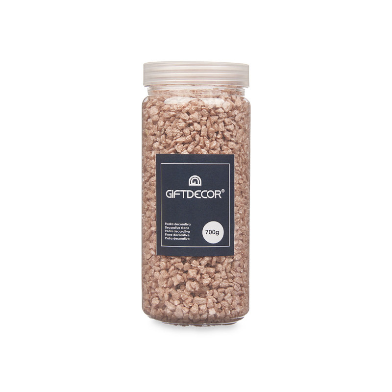 BOTE PIEDRA 2 5 MM METALIZADA 700G MARRON