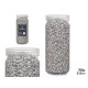 PEDRAS DECORATIVAS METALIZ 2 5 MM 700G PRATEADAS