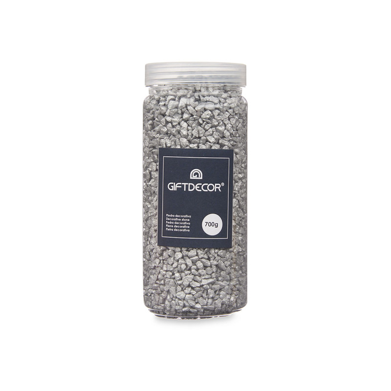 BARATTOLO PIETRA 2 5 MM METALLIZZATO 700G ARGENTO