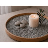 BOTE PIEDRA 2 5 MM METALIZADA 700G PLATA