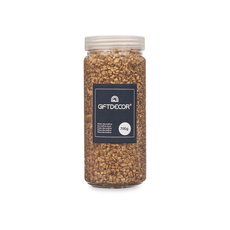 2 5 MM METALLIZED STONE JAR 700G GOLD