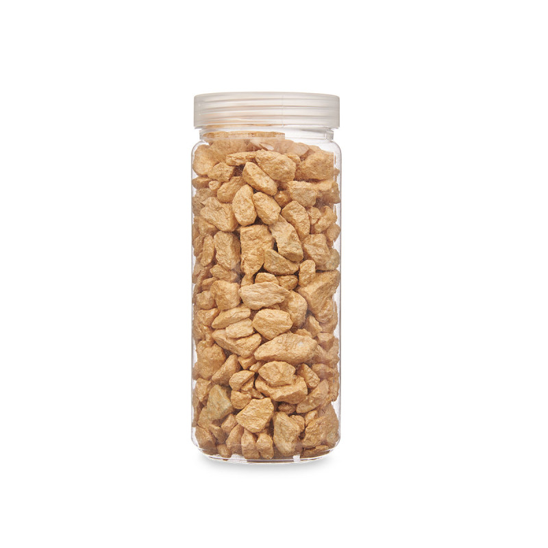 10 20 MM METALLIZED STONE JAR 700G BEIGE
